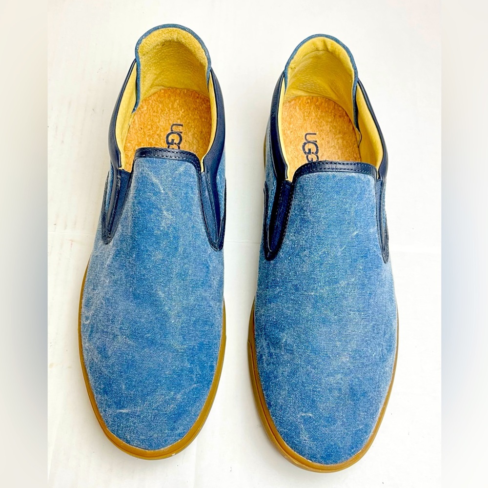 UGG Mateo Canvas Blue Slip On Casual Sneakers Size 14